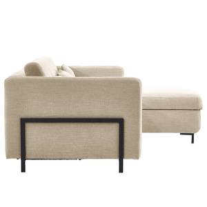 Ecksofa Ulanula mit Schlaffunktion Webstoff Cieli: Beige - Ecke davorstehend rechts