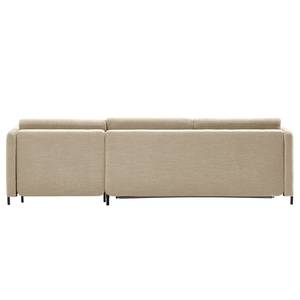 Ecksofa Ulanula mit Schlaffunktion Webstoff Cieli: Beige - Ecke davorstehend rechts