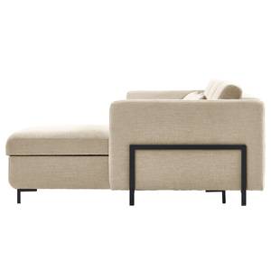 Ecksofa Ulanula mit Schlaffunktion Webstoff Cieli: Beige - Ecke davorstehend rechts