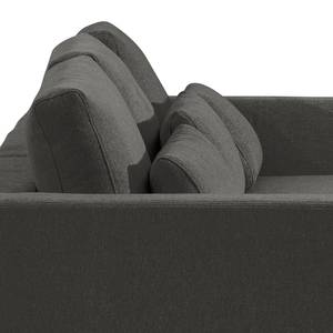 Ecksofa Aniaro Webstoff Maila: Anthrazit - Longchair davorstehend links - Aluminium