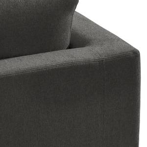 Ecksofa Aniaro Webstoff Maila: Anthrazit - Longchair davorstehend links - Aluminium