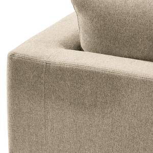 Ecksofa Aniaro Webstoff Maila: Beige - Longchair davorstehend rechts - Aluminium