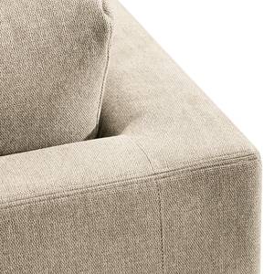 Ecksofa Aniaro Webstoff Maila: Beige - Longchair davorstehend links - Buche