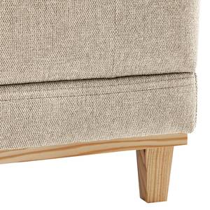 Ecksofa Aniaro Webstoff Maila: Beige - Longchair davorstehend links - Buche