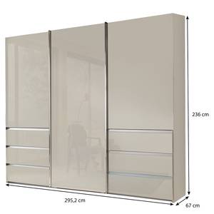 Schwebetürenschrank Malibu Glastür Champagner - 295 x 236 cm