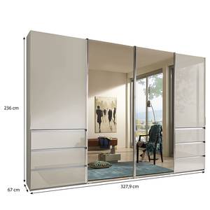 Schwebetürenschrank Malibu Spiegeltür Champagner - 328 x 236 cm - 2 Glastüren