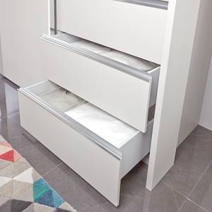 Schwebetürenschrank Malibu Weiß - 246 x 217 cm