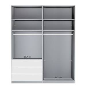 Schwebetürenschrank Malibu Glastür Weiß - 165 x 217 cm