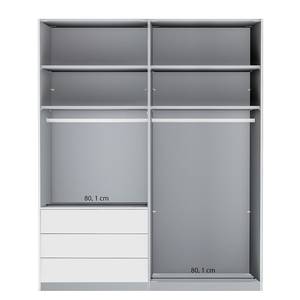 Schwebetürenschrank Malibu Glastür Weiß - 165 x 236 cm