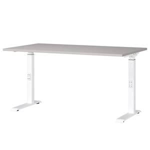 Höhenverstellbarer Schreibtisch Downey Kaschmir / Weiß - Breite: 140 cm