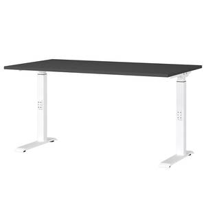 Höhenverstellbarer Schreibtisch Downey Graphit / Weiß - Breite: 140 cm