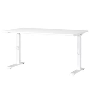 Bureau réglable en hauteur Downey Blanc - Largeur : 140 cm