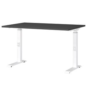 Bureau réglable en hauteur Downey Gris gaphite / Blanc - Largeur : 120 cm