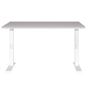 Höhenverstellbarer Schreibtisch Downey Kaschmir / Weiß - Breite: 120 cm