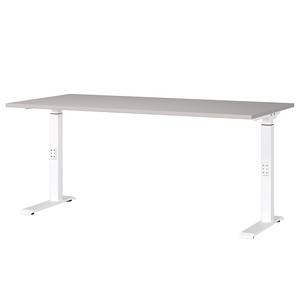 Höhenverstellbarer Schreibtisch Downey Kaschmir / Weiß - Breite: 160 cm