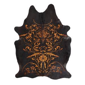 Tapis en peau Rocko Peau de vache - Marron / Noir