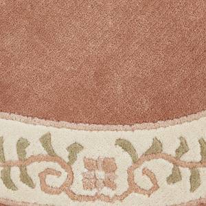 Vloerkleed Delia rond wol - Beige/roze