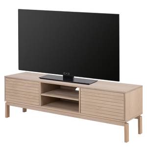 Meuble TV Paremo Placage en bois véritable - Chêne clair