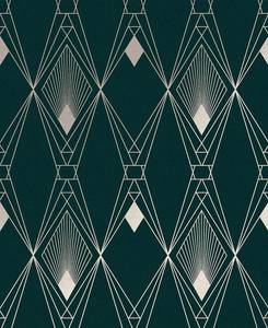 Vliestapete Deco Geometric Blau