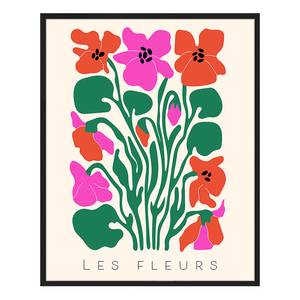 Tableau déco Les Fleurs I Love Hêtre massif / Plexiglas - Noir - 42 x 52 cm