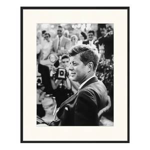 Bild John F. Kennedy Buche Massiv / Acrylglas - Schwarz - 52 x 62 cm