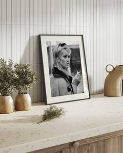 Afbeelding Catherine Deneuve massief beukenhout/acrylglas - zwart - 42 x 52 cm