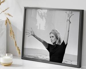 Afbeelding Brigitte Bardot Your Wishes massief beukenhout/acrylglas - zwart - 42 x 52 cm