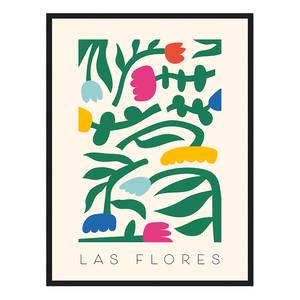 Quadro Flowers Lover Faggio massello / Vetro acrilico - Nero - 73 x 93 cm