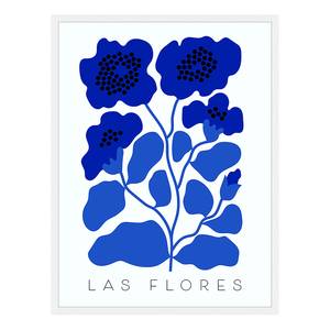 Tableau déco Las Flores Hêtre massif / Plexiglas - Blanc - 63 x 83 cm