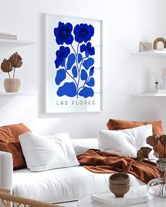 Tableau déco Las Flores Hêtre massif / Plexiglas - Blanc - 63 x 83 cm