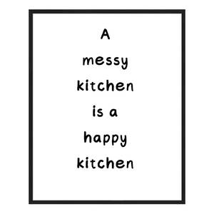 Bild Happy Kitchen Buche Massiv / Acrylglas - Schwarz - 42 x 52 cm