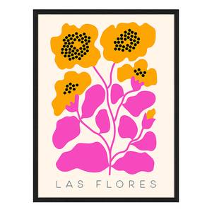 Tableau déco Las Flores Hêtre massif / Plexiglas - Noir - 32 x 42 cm