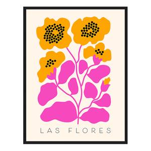 Afbeelding Las Flores massief beukenhout/acrylglas - zwart - 73 x 93 cm