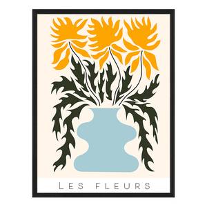Bild Les Fleurs in the Pot Buche Massiv / Acrylglas - Schwarz - 32 x 42 cm