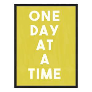 Afbeelding One Day at a Time massief beukenhout/acrylglas - zwart - 32 x 42 cm