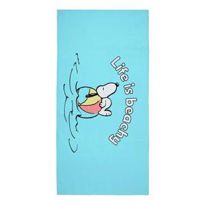 Serviette de plage PEANUTS Coton - Bleu clair