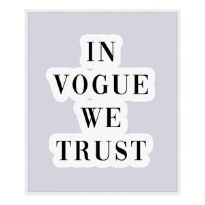 Afbeelding In Vogue We Trust massief beukenhout/acrylglas - wit - 52 x 62 cm