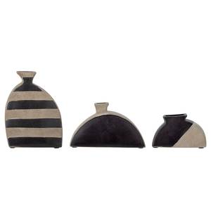 Set di 3 vasi Nezha Terracotta - Nero / Bianco