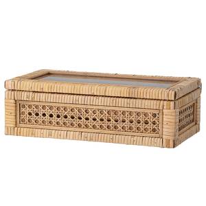 Set di 2 contenitori Lally Trasparente / Rattan - Beige