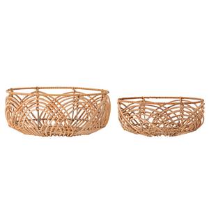 Brotkorbset Anton 2-teilig Rattan - Beige