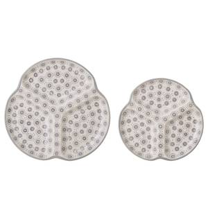 Plateaux de service Elsa - Lot de 2 Céramique - Gris