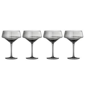 Set di 4 bicchieri da cocktail Yvette Vetro - Grigio / Trasparente