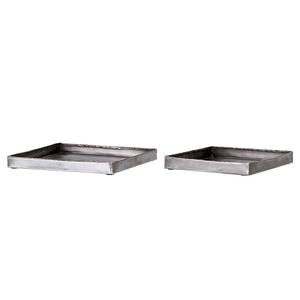 Plateaux de service Cody - Lot de 2 Fer - Argenté