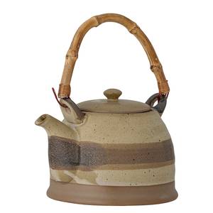 Theepot Solange keramiek/massief bamboehout - beige/bruin