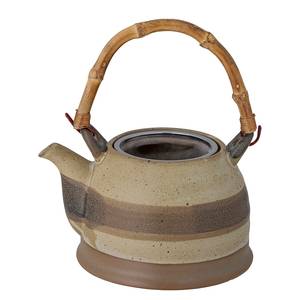 Theepot Solange keramiek/massief bamboehout - beige/bruin