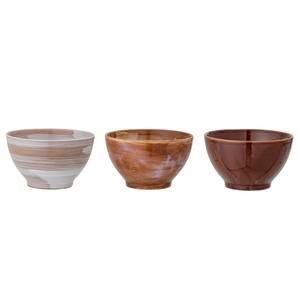 Set di 3 scodelle Lotus Ceramica - Marrone