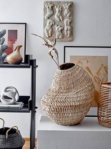 Vaso Levis Ferro / Rattan - Beige