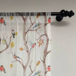 Kant-en-klaargordijn Vogels set van 2 polyester - Hoogte: 220 cm