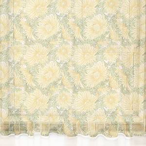 Kant-en-klaargordijn Chrysant set van 2 polyester - Hoogte: 135 cm