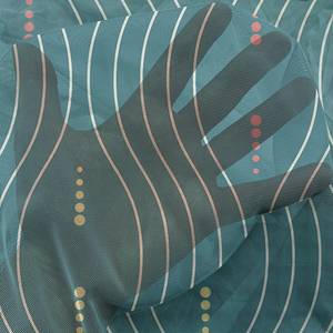 Kant-en-klaargordijn Abstract set v. 2 polyester - Hoogte: 274 cm